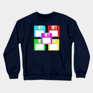 Colourful Floppy Disks Crewneck Sweatshirt